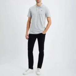 Grey Cotton Polo Shirt -Schmuddelwedda 17802983 4