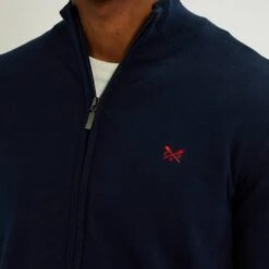 Navy Full Zip Through Knit -Schmuddelwedda 17803139 4