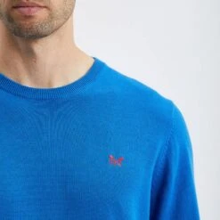 Blue Cotton Crew Neck Sweatshirt -Schmuddelwedda 17803187 3