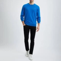 Blue Cotton Crew Neck Sweatshirt -Schmuddelwedda 17803187 4