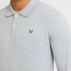 Grey Long Sleeved Polo Shirt 7 Grey Long Sleeved Polo Shirt -Schmuddelwedda 17803287 4