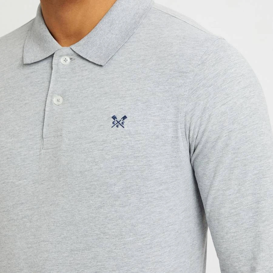 Grey Long Sleeved Polo Shirt 4 Grey Long Sleeved Polo Shirt - Image 4