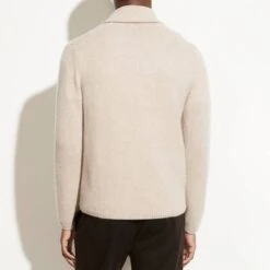Vince Beige Shawl Collar Cashmere Jumper -Schmuddelwedda 17808118 3