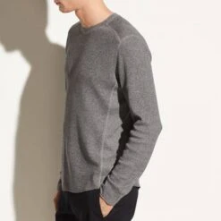 Vince Grey Cotton Stretch Jumper