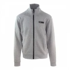 PHILIPP PLEIN Grey Back Logo Zipped Cotton Blend Sweatshirt