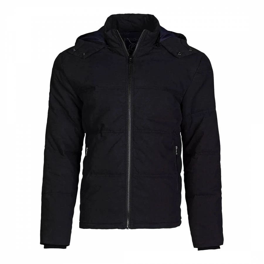 Hooded Puffer Jacket Black 4 Hooded Puffer Jacket Black - Image 4