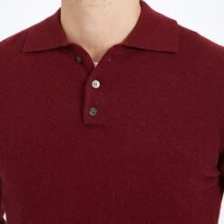 Burgundy Polo Cashmere Jumper -Schmuddelwedda 17856292 4