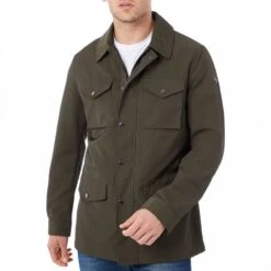 Hackett London Olive Collared Field Jacket