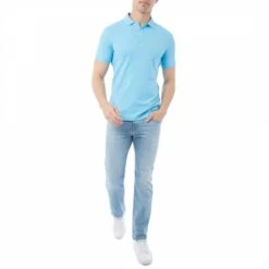 Hackett London Blue Classic Logo Cotton Polo Shirt -Schmuddelwedda 17879151 3