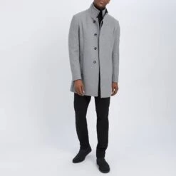 Grey Steinfield Wool Blend Coat -Schmuddelwedda 17896701 3