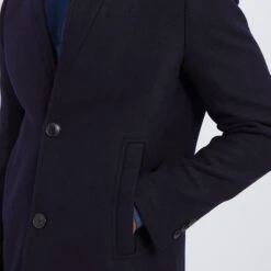 Navy Clemont Wool Blend Coat -Schmuddelwedda 17896707 4