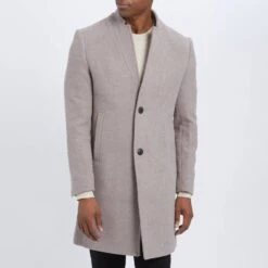 Grey Clemont Wool Blend Coat