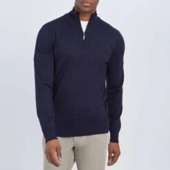 Navy Half Zip Jumper