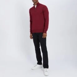Red Half Zip Jumper -Schmuddelwedda 17896761 3