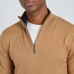Camel Half Zip Jumper -Schmuddelwedda 17896767 4