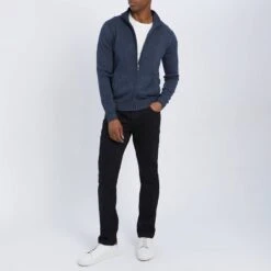 Blue Wool Blend Zipped Jumper -Schmuddelwedda 17896803 3