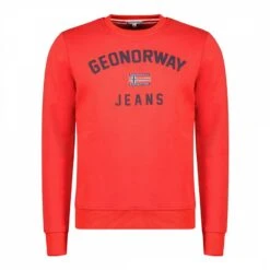 GEOGRAPHICAL NORWAY Red Logo Sweatshirt