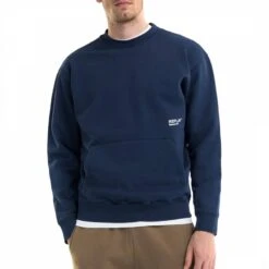 Replay Navy Second Life Organic Cotton Sweatshirt -Schmuddelwedda 17946836 1