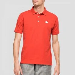 Replay Red Cotton Pique Polo Shirt