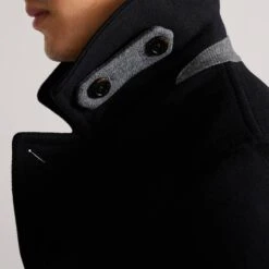 Ted Baker Black Grilld Wool Peacoat 7 Ted Baker Black Grilld Wool Peacoat -Schmuddelwedda 17953792 4