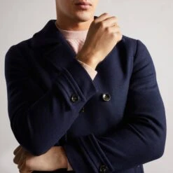 Ted Baker Navy Grilld Wool Peacoat -Schmuddelwedda 17953798 4