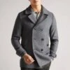 Ted Baker Grey Grilld Wool Peacoat