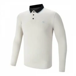 Silver Long Sleeve Polo