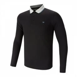 Black Long Sleeve Polo