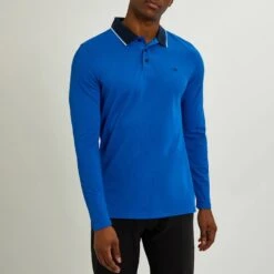 Blue Long Sleeve Polo
