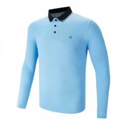 Light Blue Long Sleeve Polo -Schmuddelwedda 17973197 1
