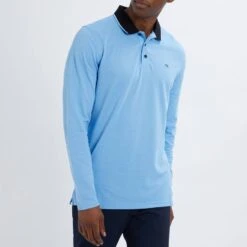 Light Blue Long Sleeve Polo