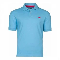 Sky Blue Signature Cotton Polo Shirt -Schmuddelwedda 18002381 4