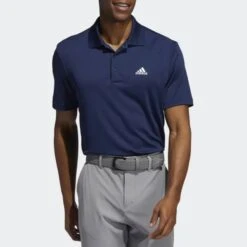 ADIDAS Navy Performance Stretch Polo