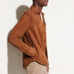 Vince Rust Suede Shirt Jacket -Schmuddelwedda 18010982 3