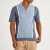 Reiss Blue Riley Wool Polo Shirt