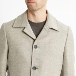 Hackett London Beige Double Face Longline Coat -Schmuddelwedda 18033487 3
