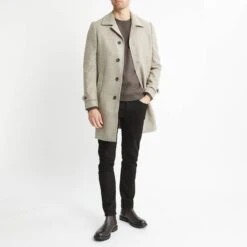 Hackett London Beige Double Face Longline Coat -Schmuddelwedda 18033487 4