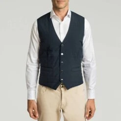 Hackett London Navy Hybrid Waistcoat