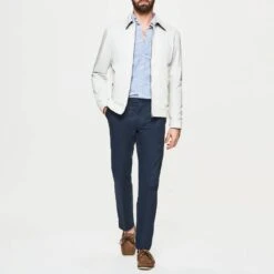 Hackett London Winter White Cotton Blouson Jacket -Schmuddelwedda 18033849 3