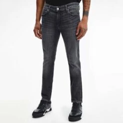 Calvin Klein Washed Black Stretch Slim Jeans