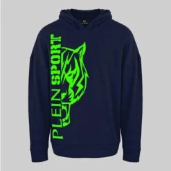 PHILIPP PLEIN Navy Tiger Graphic Sport Hoodie