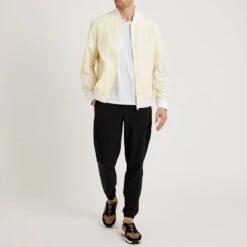 Calvin Klein Winter White Perforated Bomber Jacket -Schmuddelwedda 18053915 3