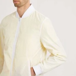 Calvin Klein Winter White Perforated Bomber Jacket -Schmuddelwedda 18053915 4