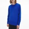 Calvin Klein Blue Crew Neck Wool Jumper