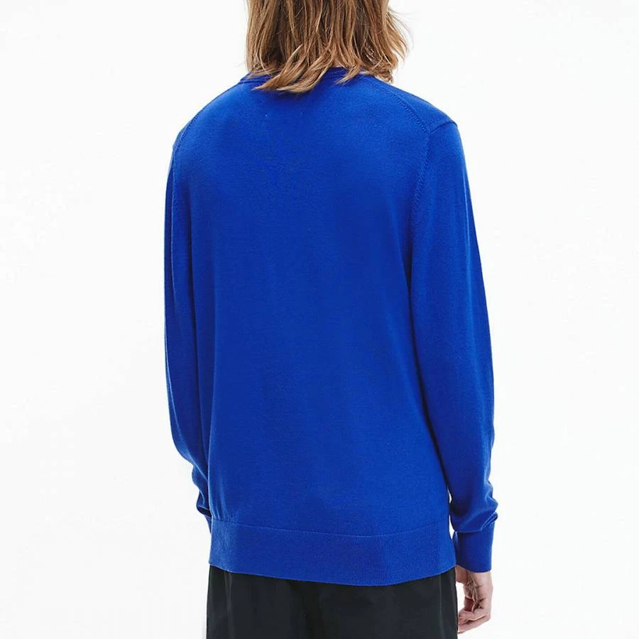 Calvin Klein Blue Crew Neck Wool Jumper 2 Calvin Klein Blue Crew Neck Wool Jumper - Image 2