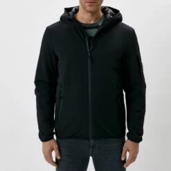 Calvin Klein Black 4 Way Stretch Hooded Jacket