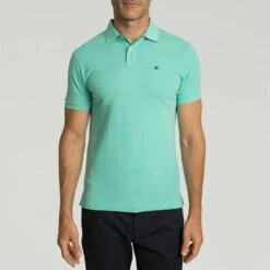 Hackett London Blue Slim Fit Cotton Polo Shirt