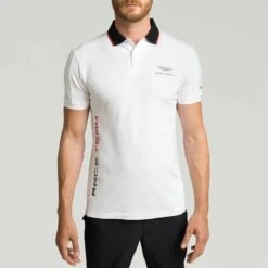 Hackett London White AMR Cotton Blend Polo Shirt