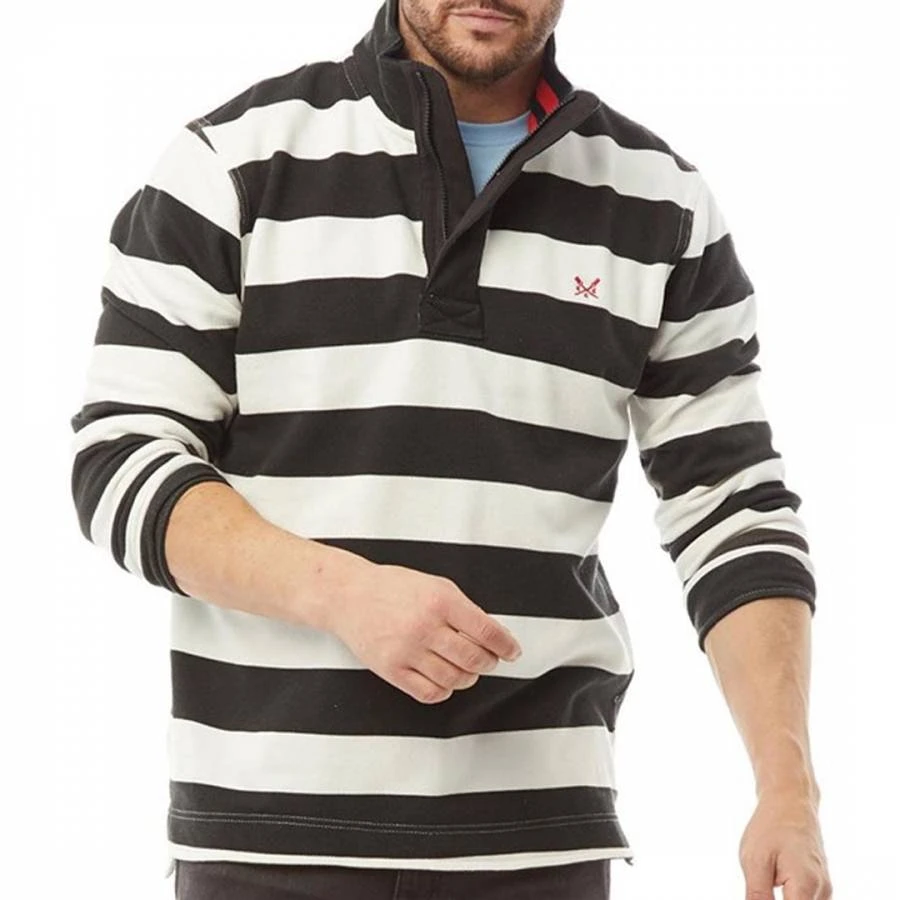 Charcoal Striped Pique Sweat 1 Charcoal Striped Pique Sweat
