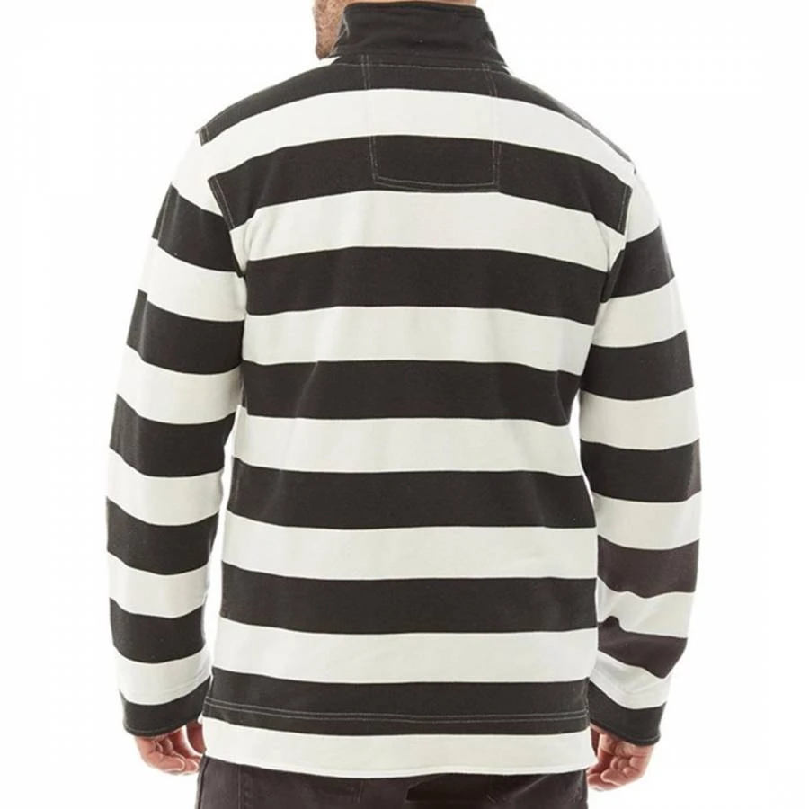 Charcoal Striped Pique Sweat 2 Charcoal Striped Pique Sweat - Image 2